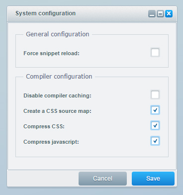 Theme settings